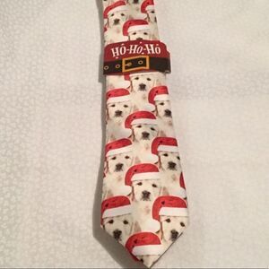 Men's Christmas Pup Tie